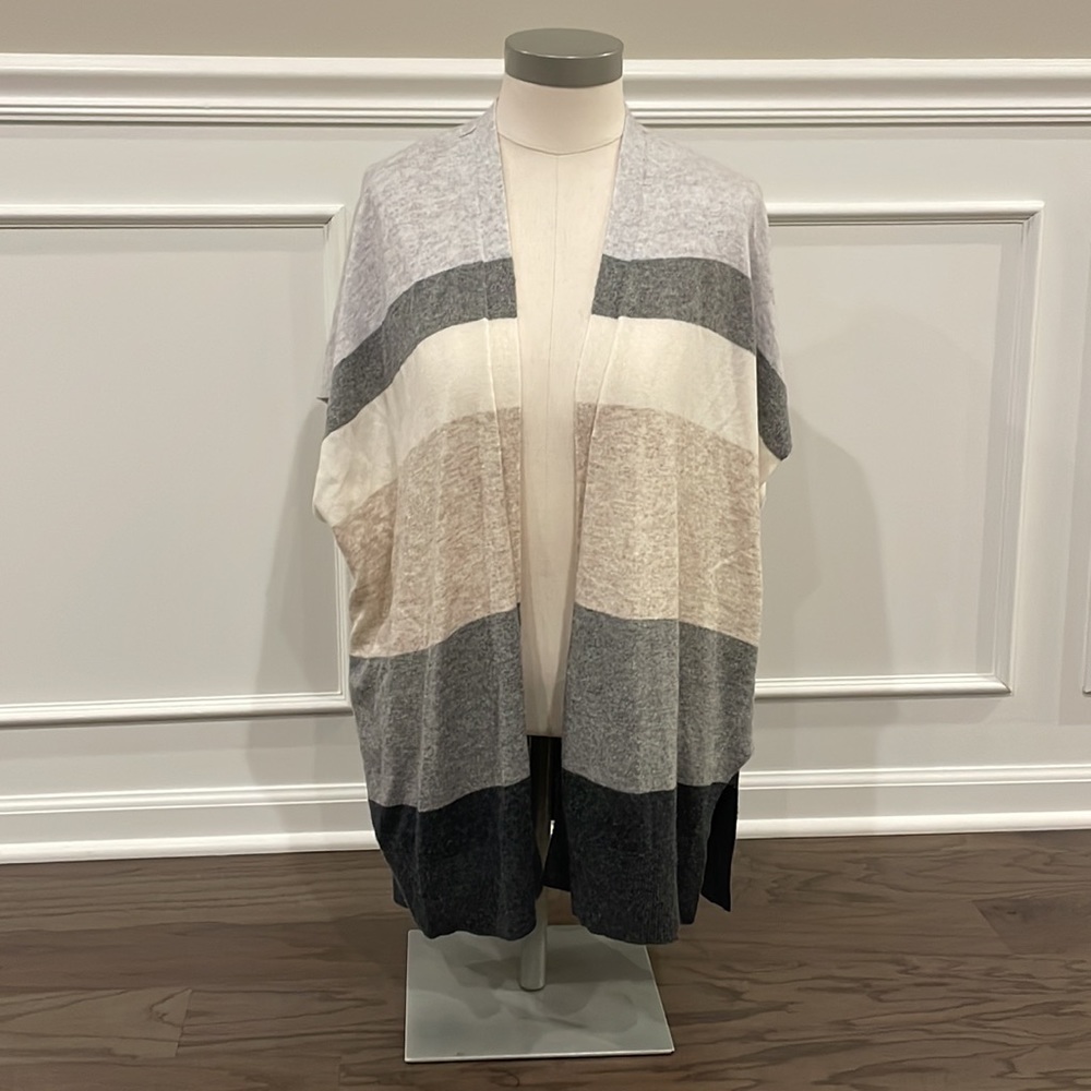LOFT Striped Poncho Sweater - Size XS/S